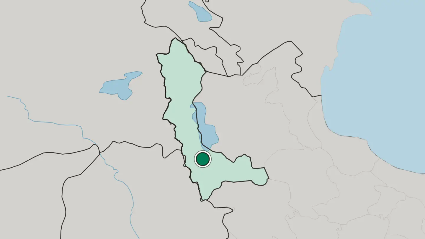 Map of Naqadeh in Iran