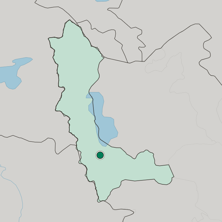Map showing Naqadeh — In West Azerbaijan Province