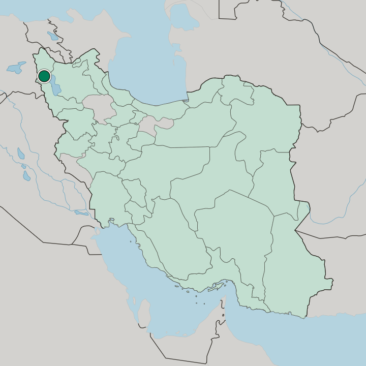 Map showing Salmās — In Iran