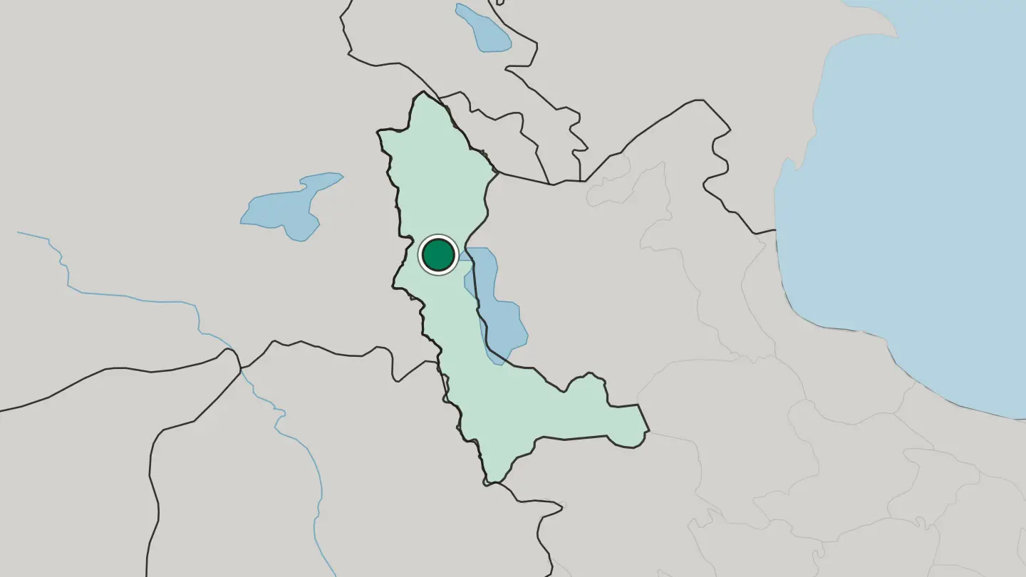 Map of Salmās in Iran