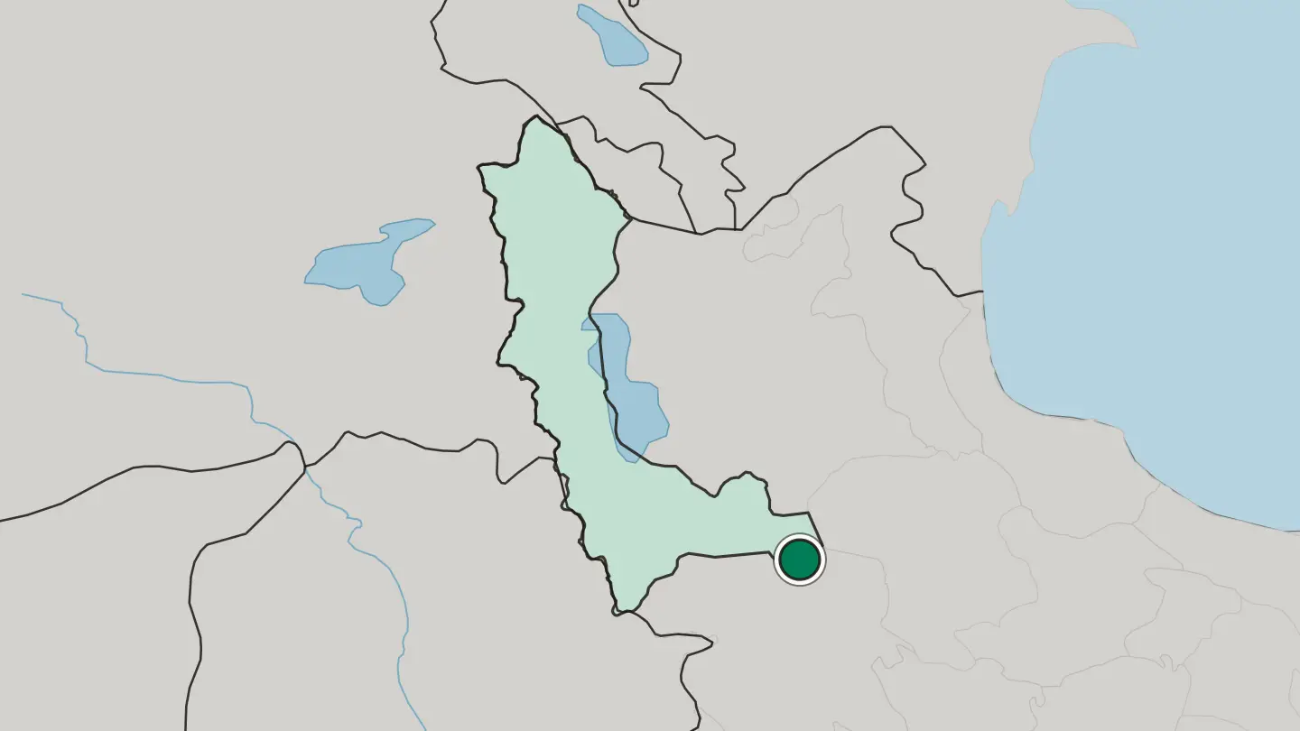 Map of Takāb in Iran