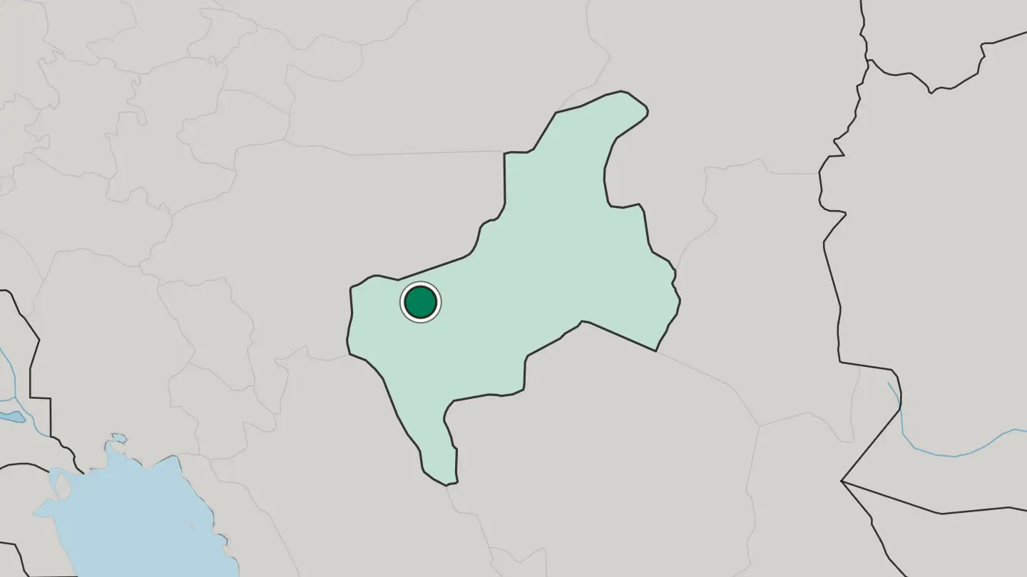 Map of Ardakān in Iran