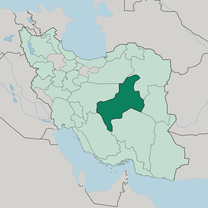Map showing Yazd Province — In Iran