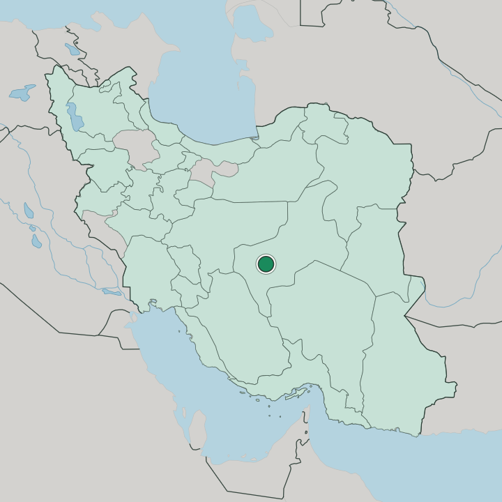 Map showing Yazd — In Iran