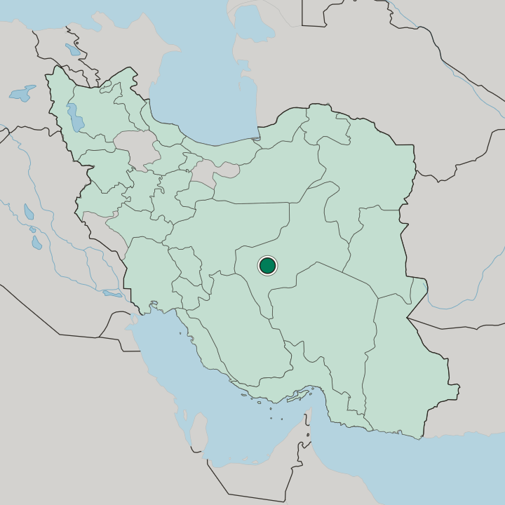 Map showing Yazd — In Iran