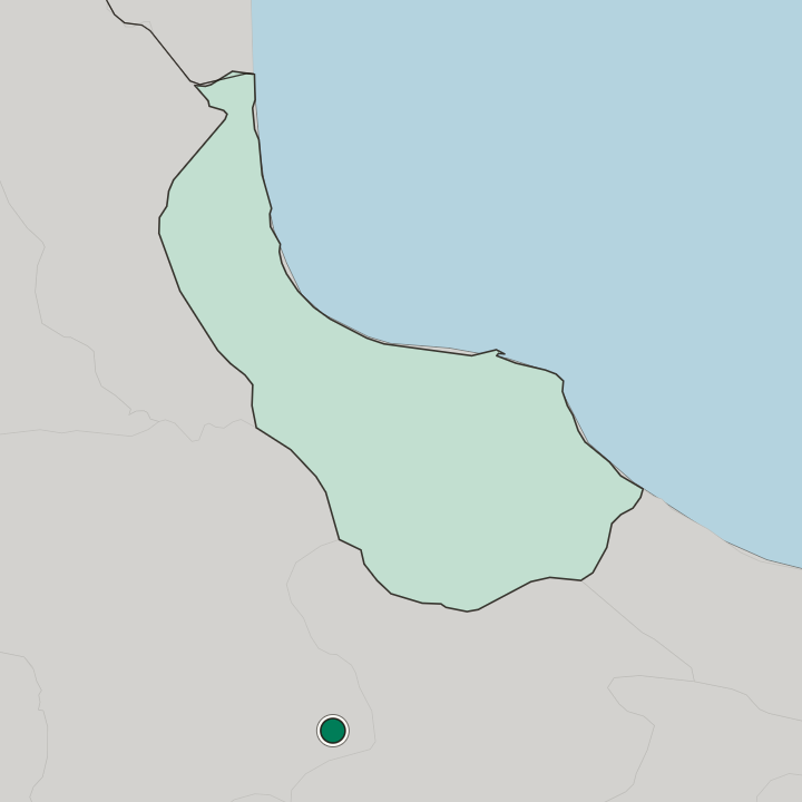 Map showing Abhar — In Zanjan Province