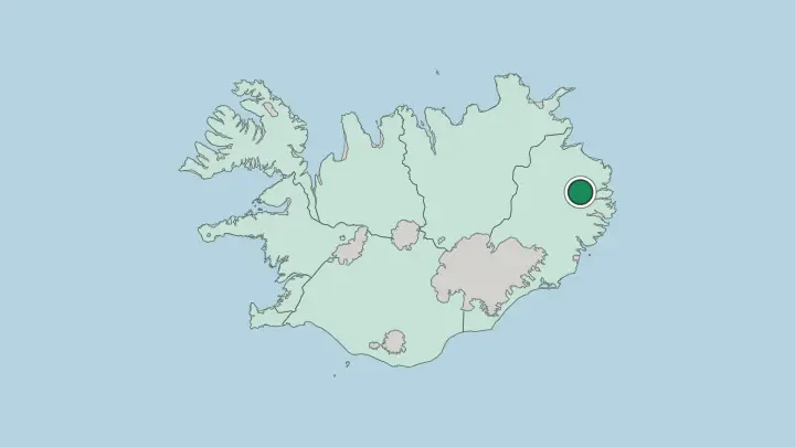 Map of Egilsstaðir in Iceland