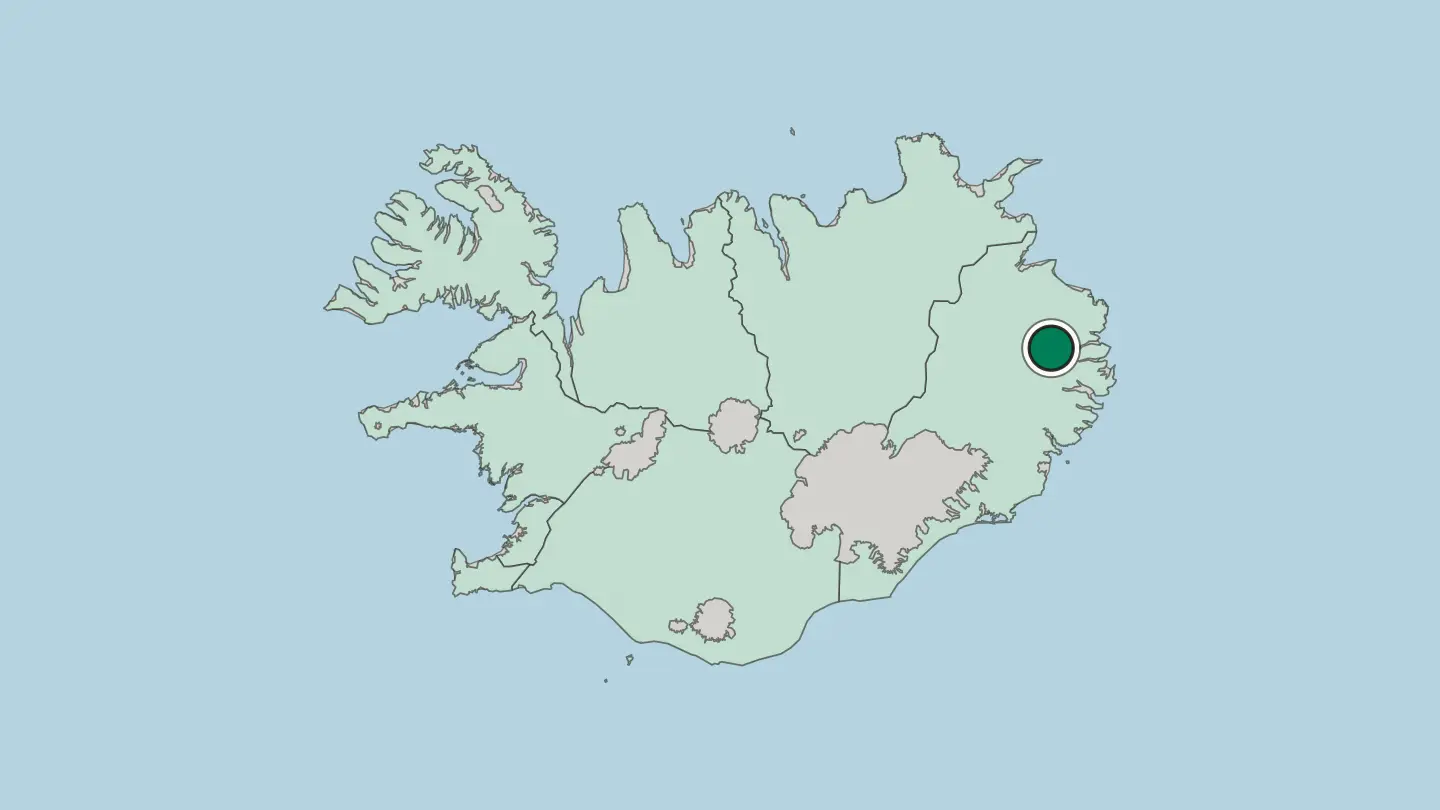 Map of Egilsstaðir in Iceland