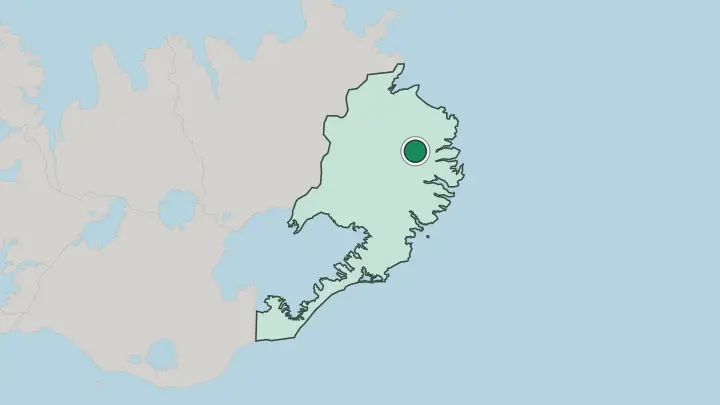 Map of Egilsstaðir in Iceland