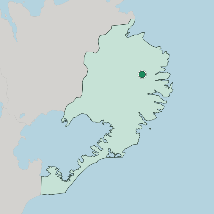 Map showing Egilsstaðir — In Austurland