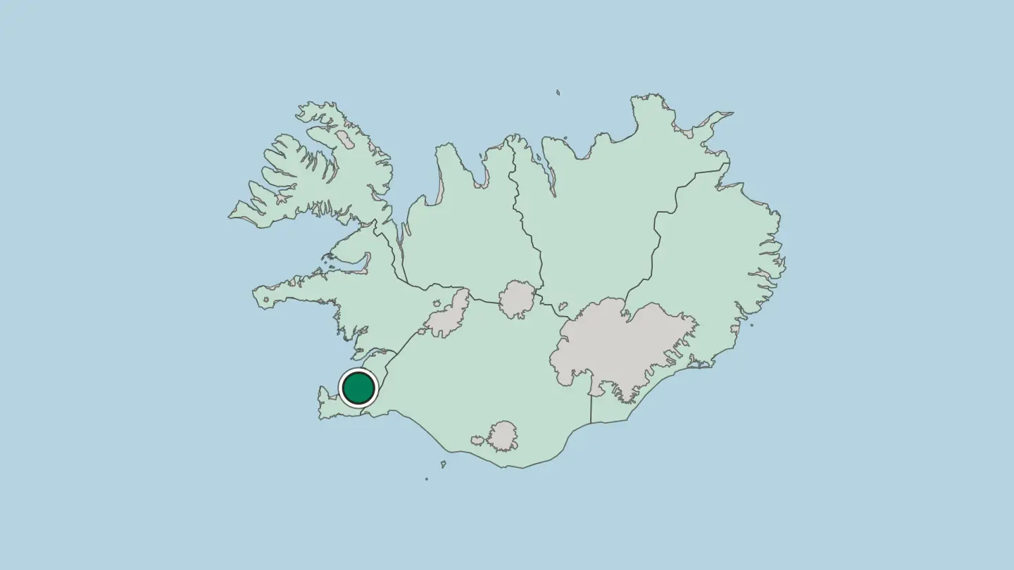 Map of Hafnarfjörður in Iceland