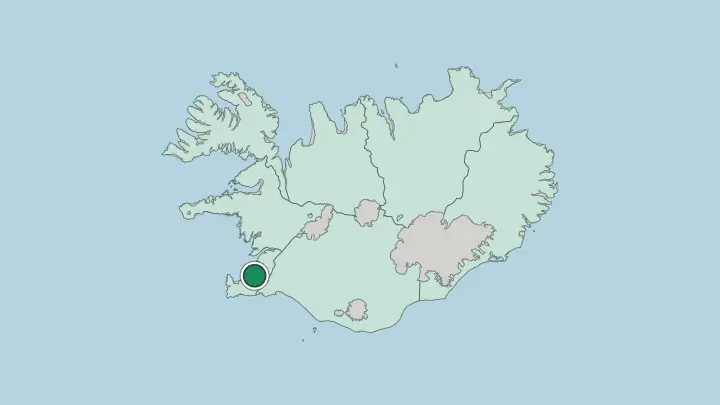 Map of Hafnarfjörður in Iceland