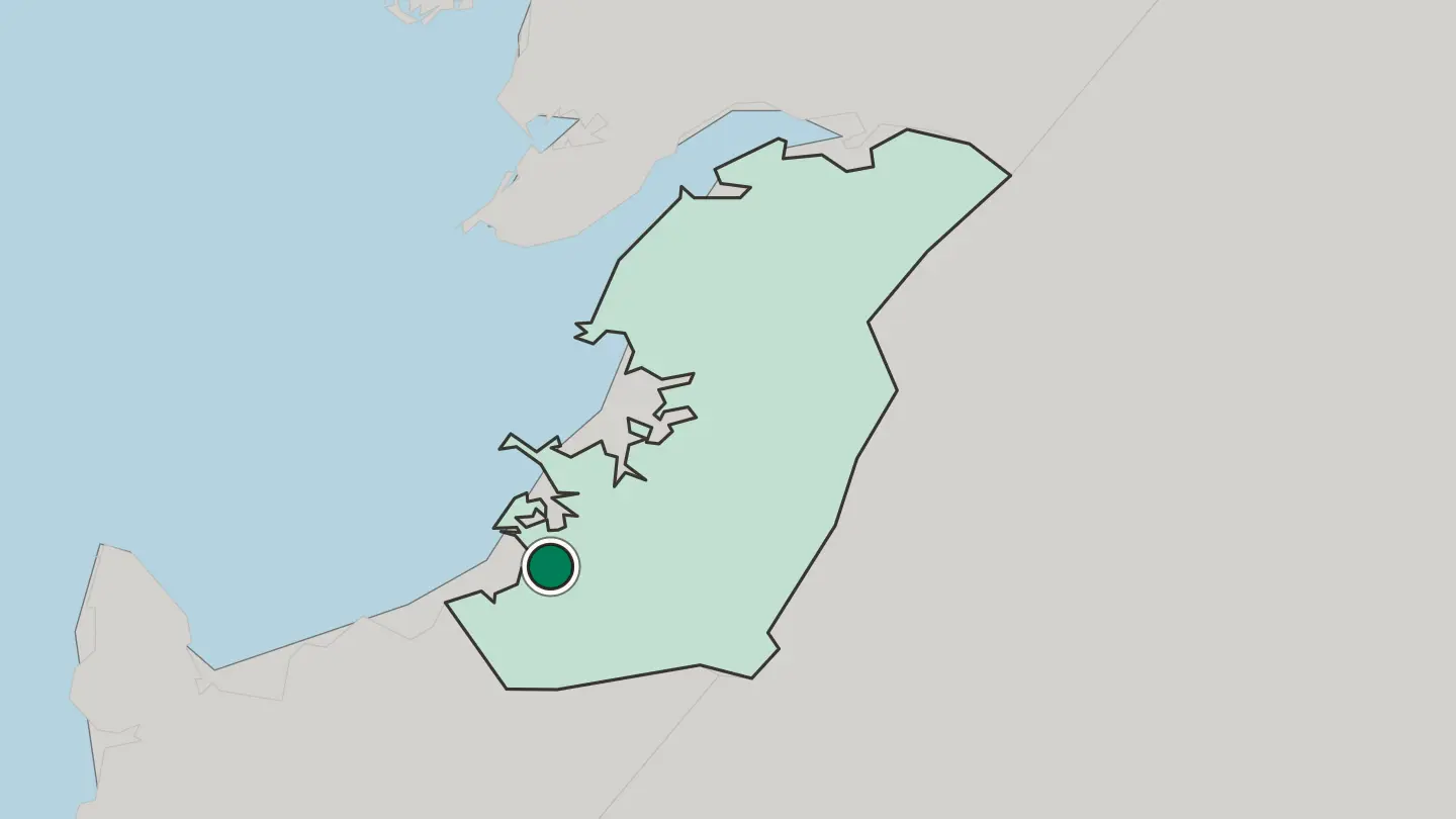 Map of Hafnarfjörður in Iceland