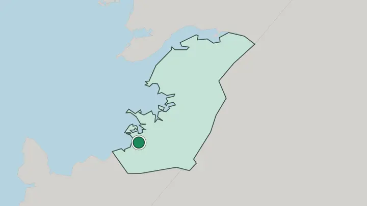 Map of Hafnarfjörður in Iceland