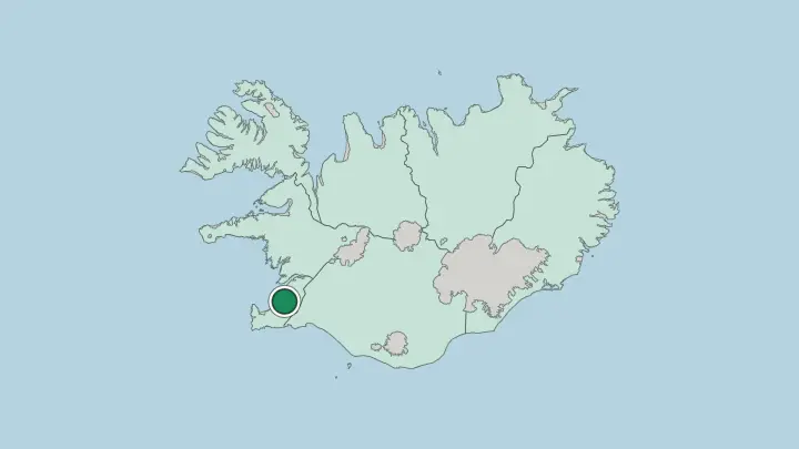 Map of Kópavogur in Iceland