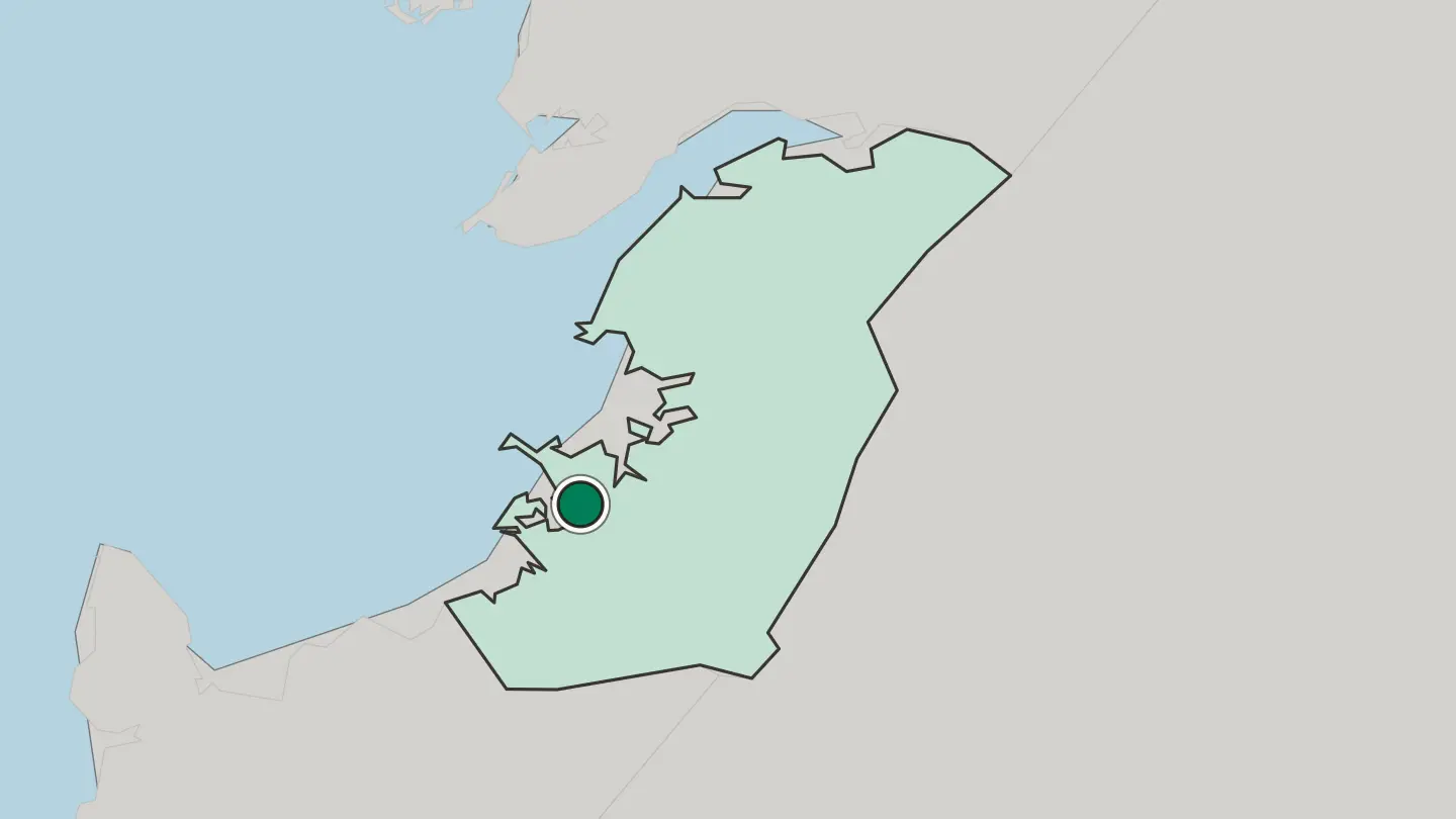 Map of Kópavogur in Iceland