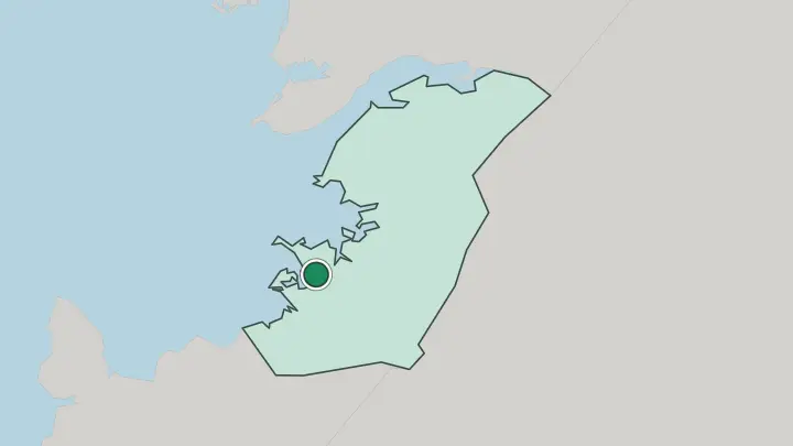 Map of Kópavogur in Iceland