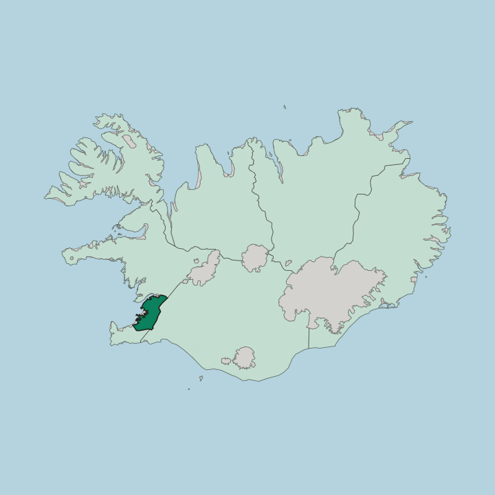 Map showing Höfuðborgarsvæði — In Iceland