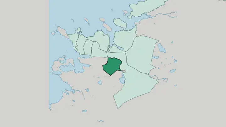 Map of Breiðholt in Reykjavík