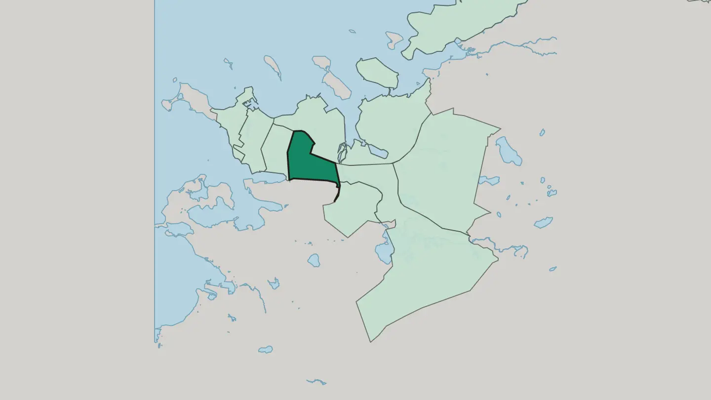 Map of Háaleiti og Bústaðir in Reykjavík