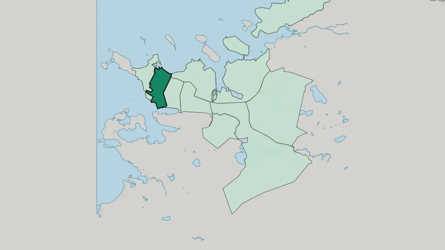 Map of Miðborg in Reykjavík