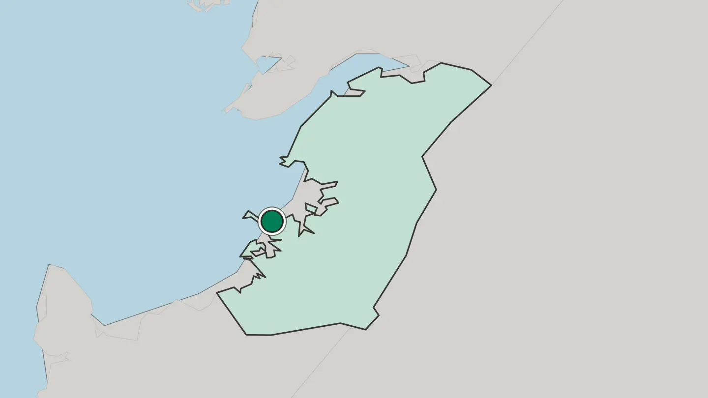 Map of Reykjavík in Iceland