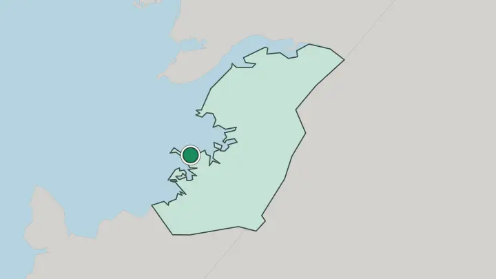 Map of Reykjavík in Iceland