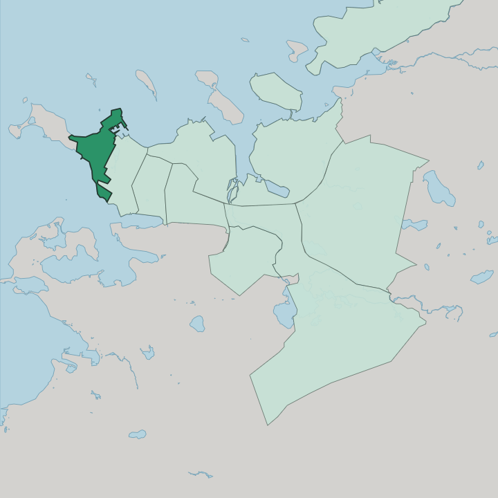 Map showing Vesturbær — In Reykjavík