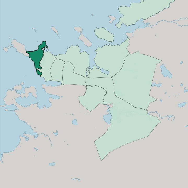 Map showing Vesturbær — In Reykjavík