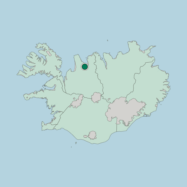 Map showing Sauðárkrókur — In Iceland