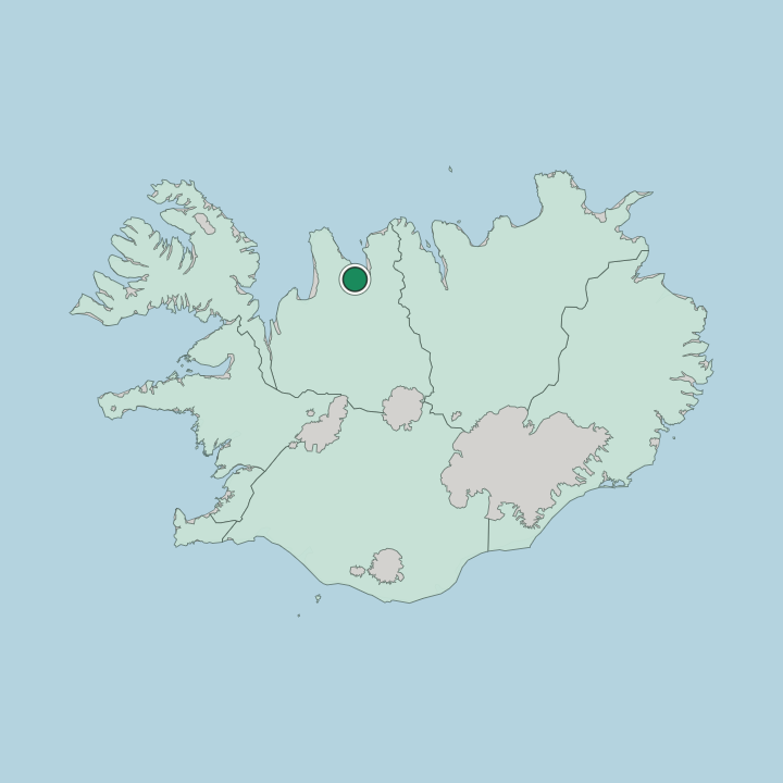 Map showing Sauðárkrókur — In Iceland