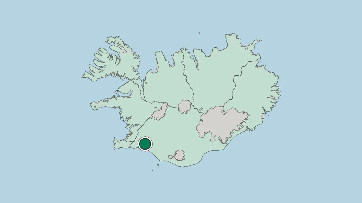 Map of Selfoss in Iceland