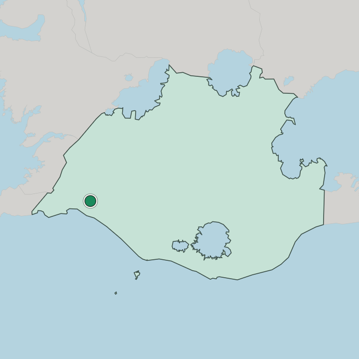 Map showing Selfoss — In Suðurland