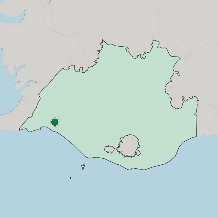 Map showing Selfoss — In Suðurland