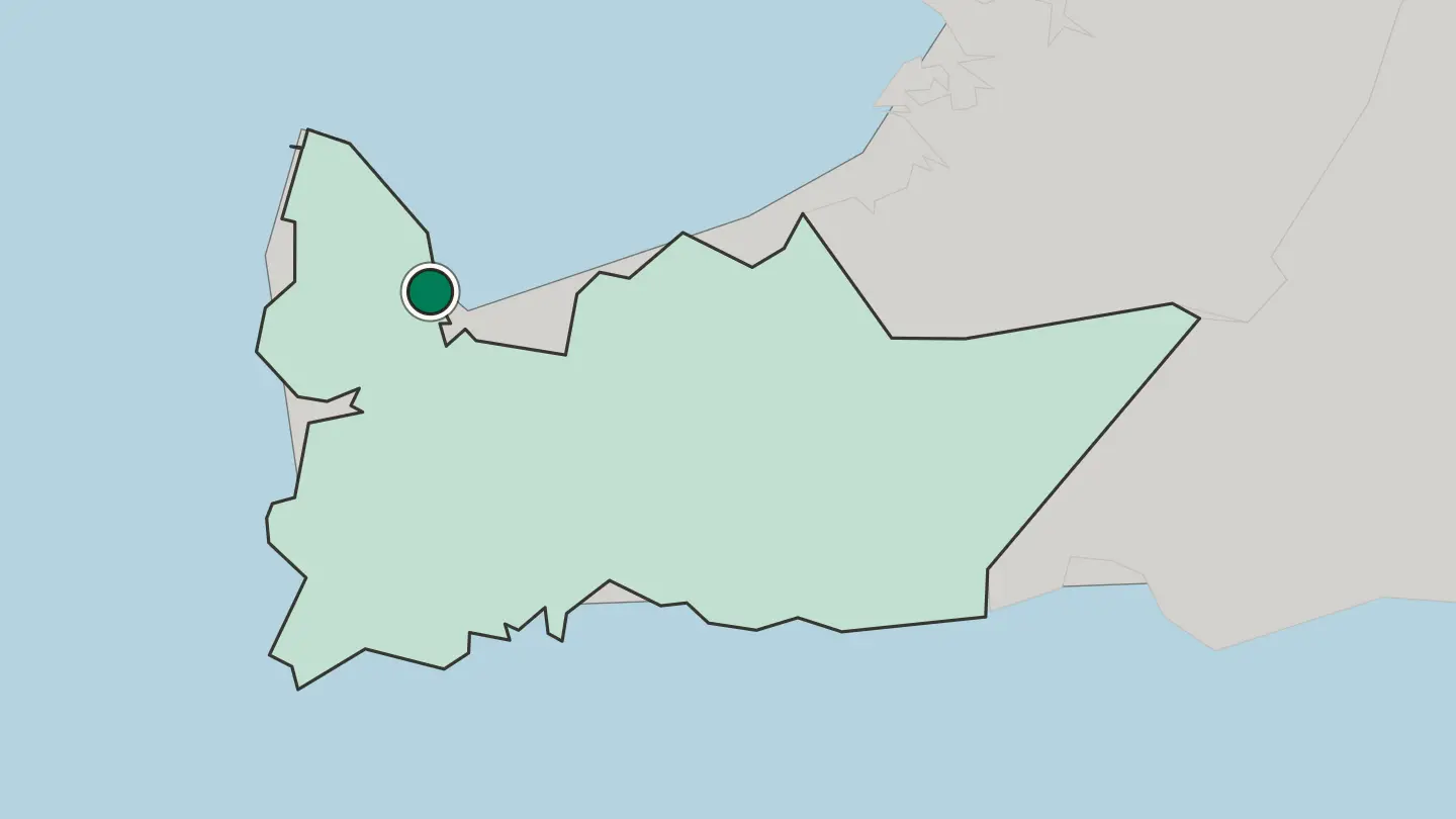 Map of Keflavík in Iceland