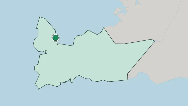 Map of Keflavík in Iceland
