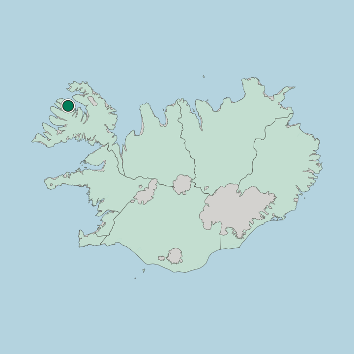 Map showing Ísafjörður — In Iceland