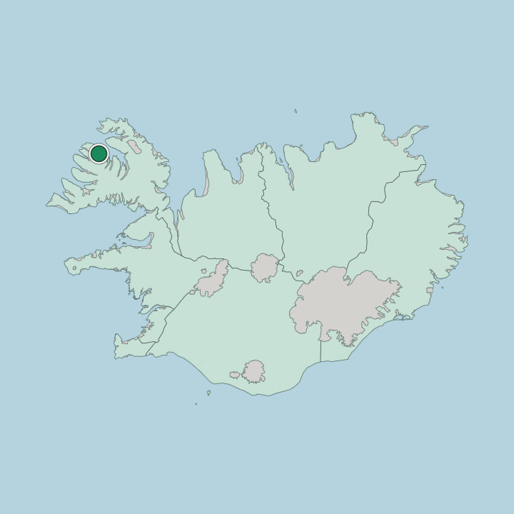 Map showing Ísafjörður — In Iceland