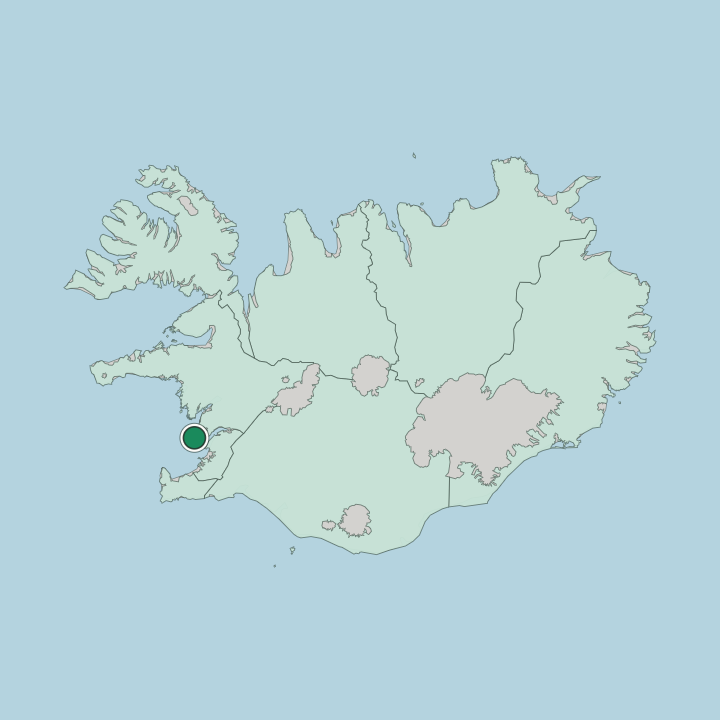 Map showing Akranes — In Iceland