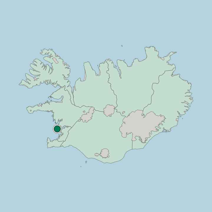 Map showing Akranes — In Iceland