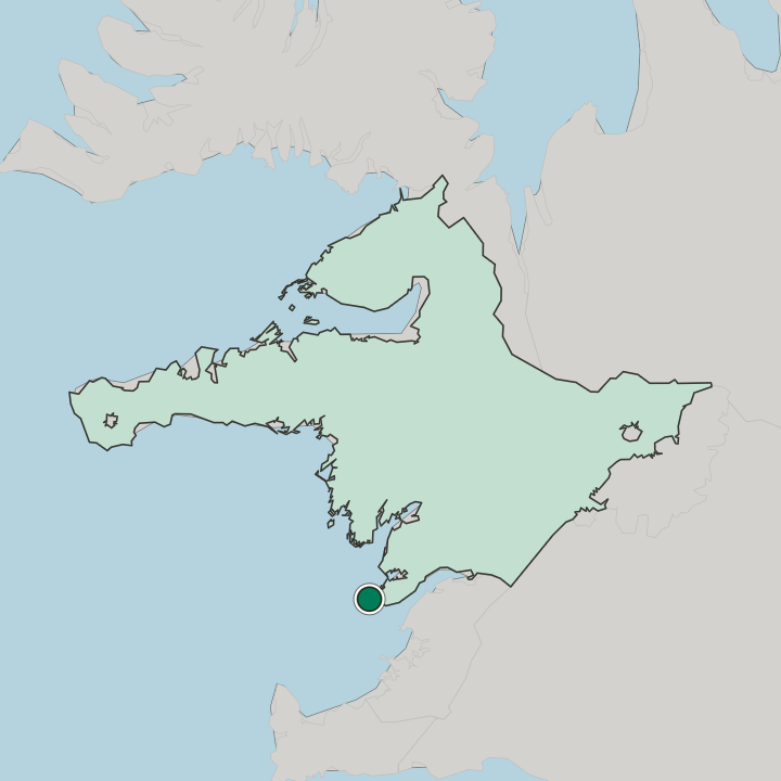Map showing Akranes — In Vesturland