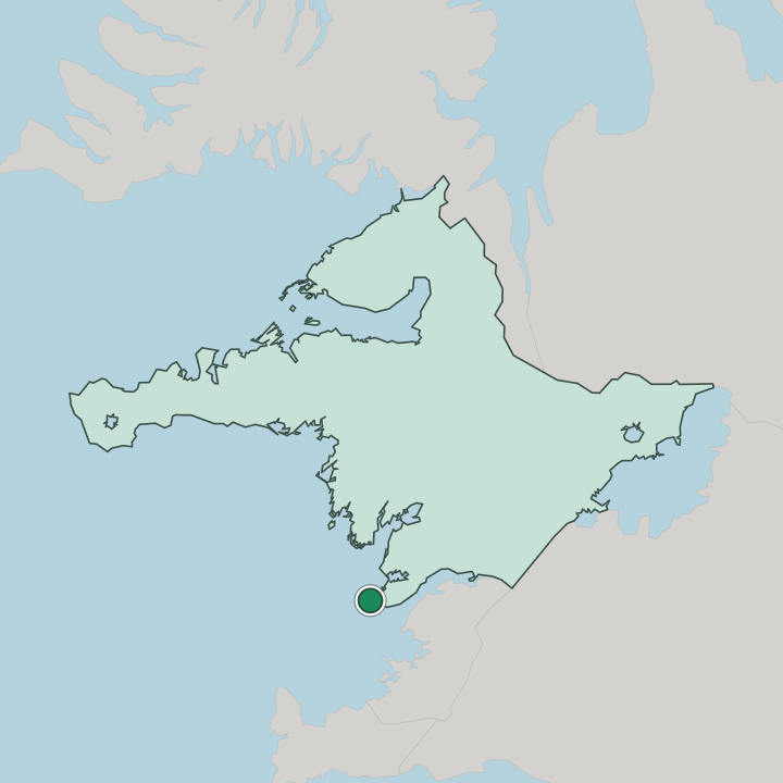 Map showing Akranes — In Vesturland