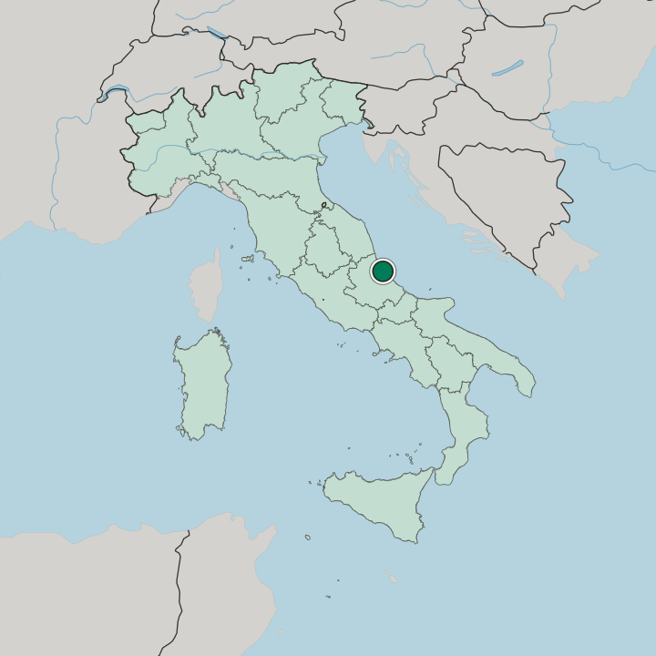 Map showing Montesilvano — In Italy