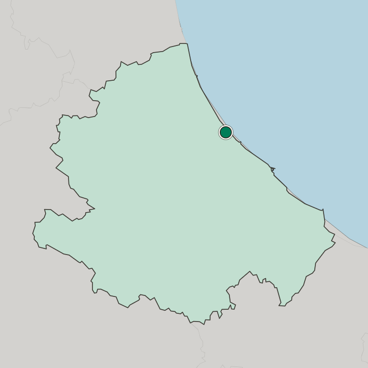 Map showing Montesilvano — In Abruzzo