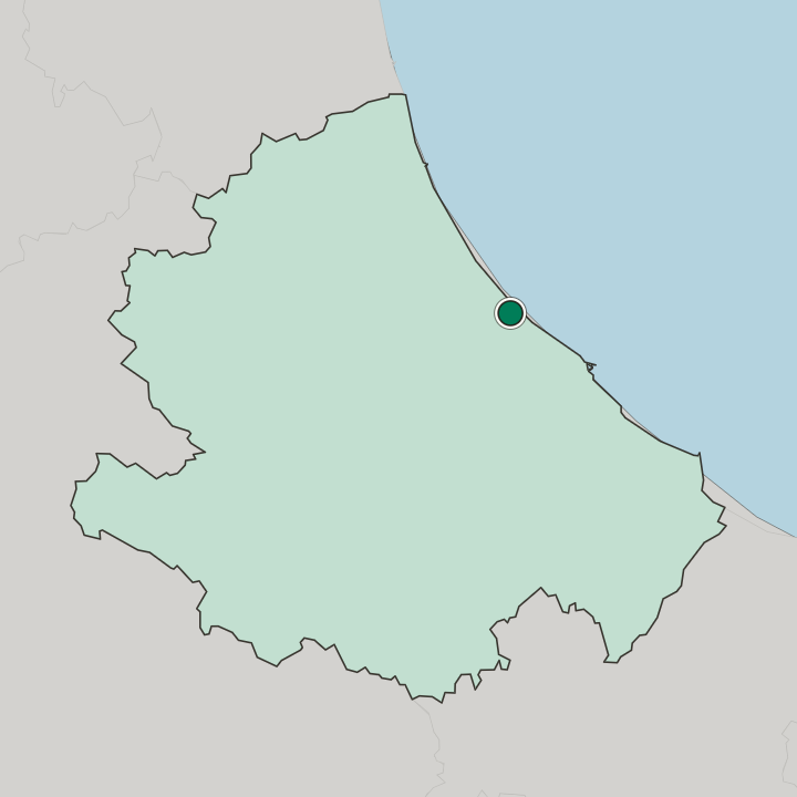 Map showing Pescara — In Abruzzo