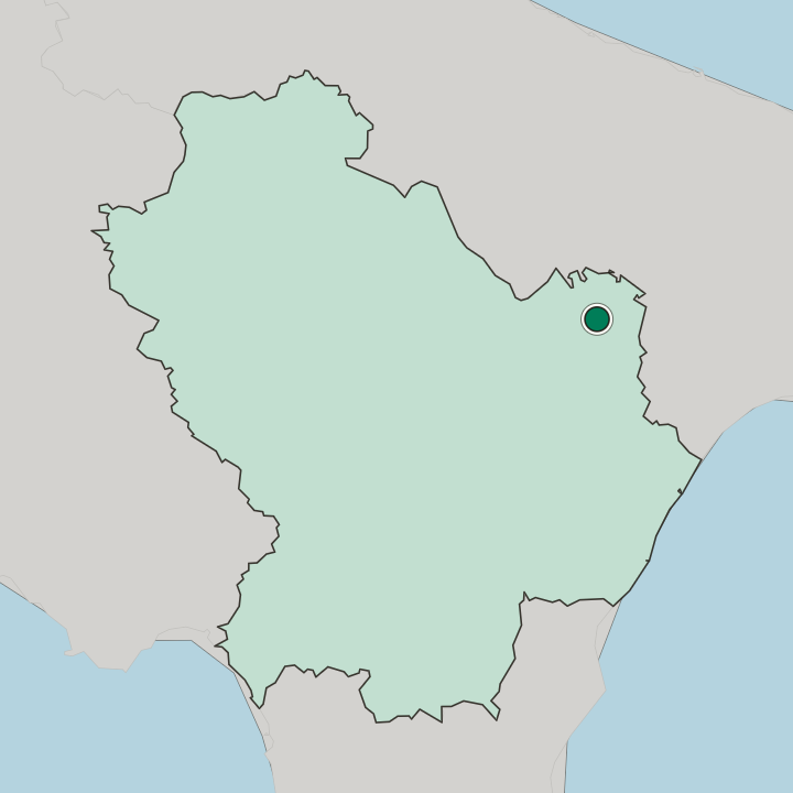 Map showing Sassi di Matera — In Basilicata
