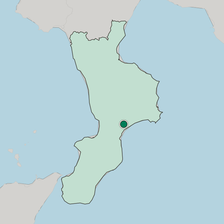 Map showing Catanzaro — In Calabria