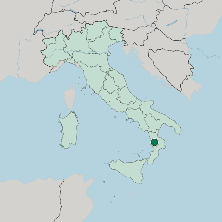 Map showing Cosenza — In Italy