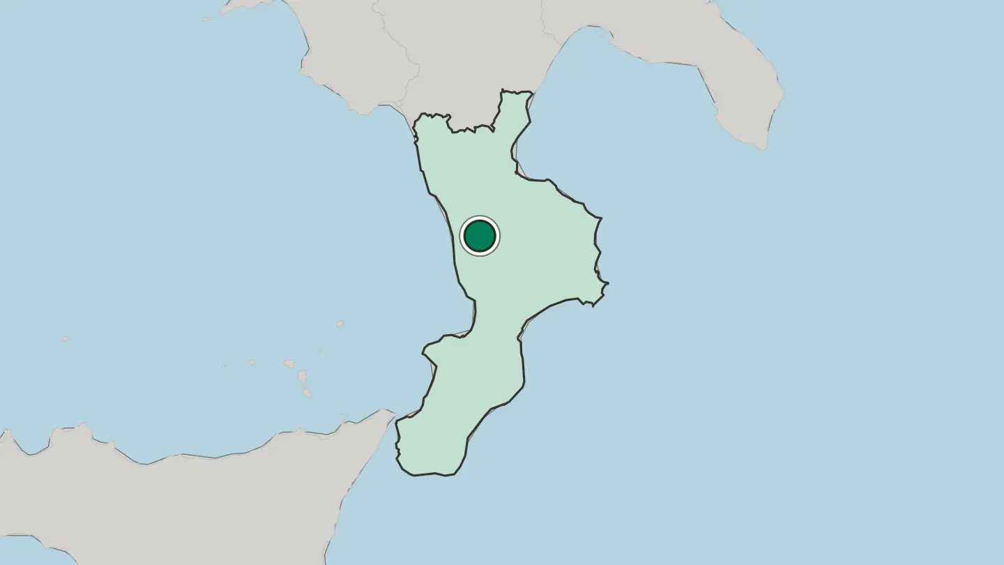 Map of Cosenza in Italy