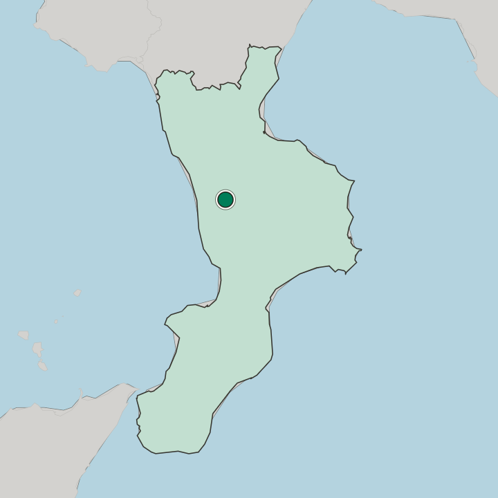 Map showing Cosenza — In Calabria